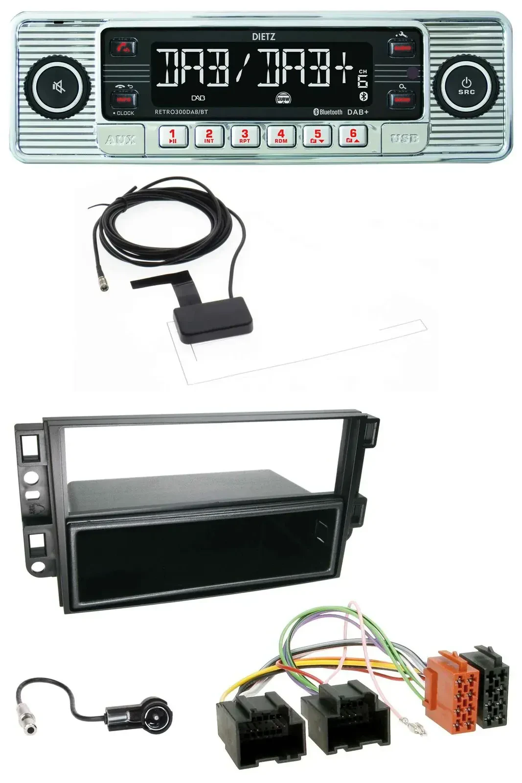 Автомагнитола для Chevrolet Aveo/Epica/Captiva (2006–2011) Dietz Bluetooth, USB, MP3, DAB