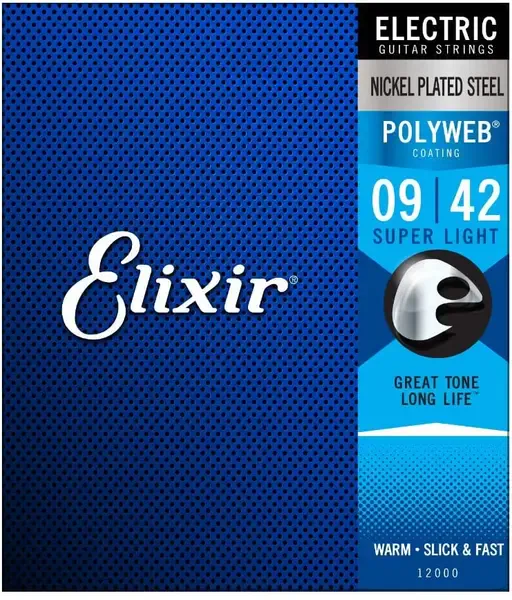 Струны для электрогитары Elixir 12000 Polyweb 9-42