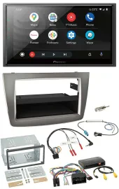 Pioneer USB 2DIN DAB Lenkrad Bluetooth Autoradio für Alfa Romeo Mito silber 14-1