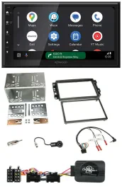 Kenwood DAB Bluetooth USB Lenkrad 2DIN Autoradio für Chevrolet Aveo Captiva 2006
