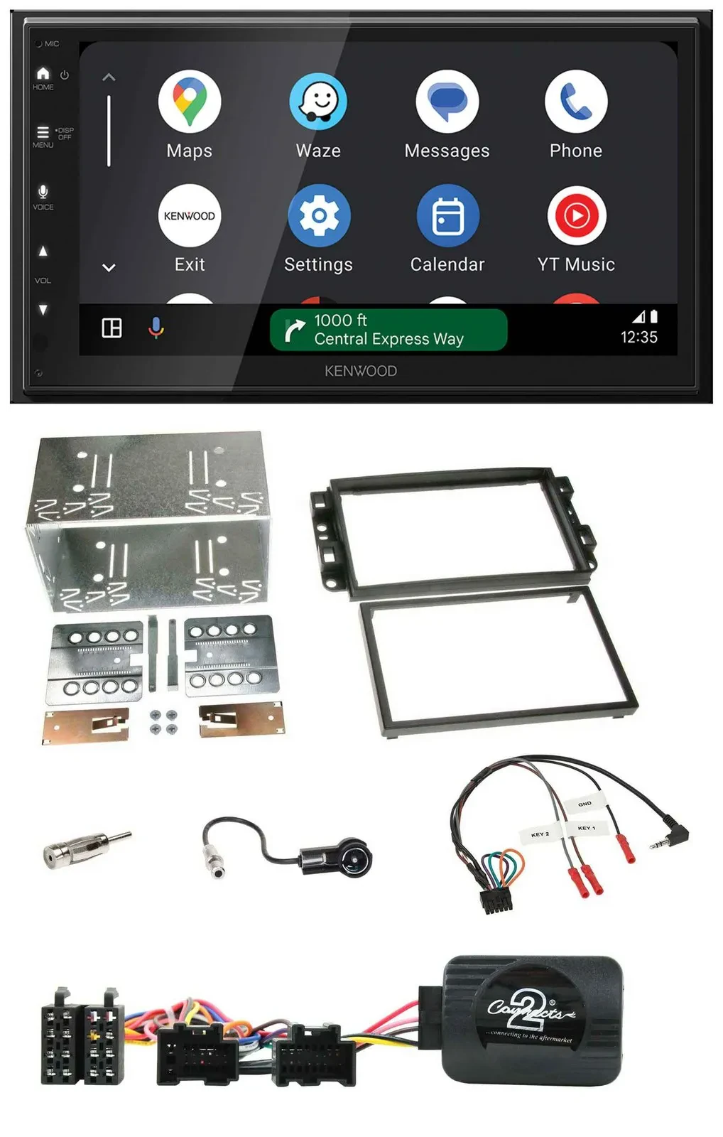 Kenwood DAB Bluetooth USB Lenkrad 2DIN Autoradio für Chevrolet Aveo Captiva 2006