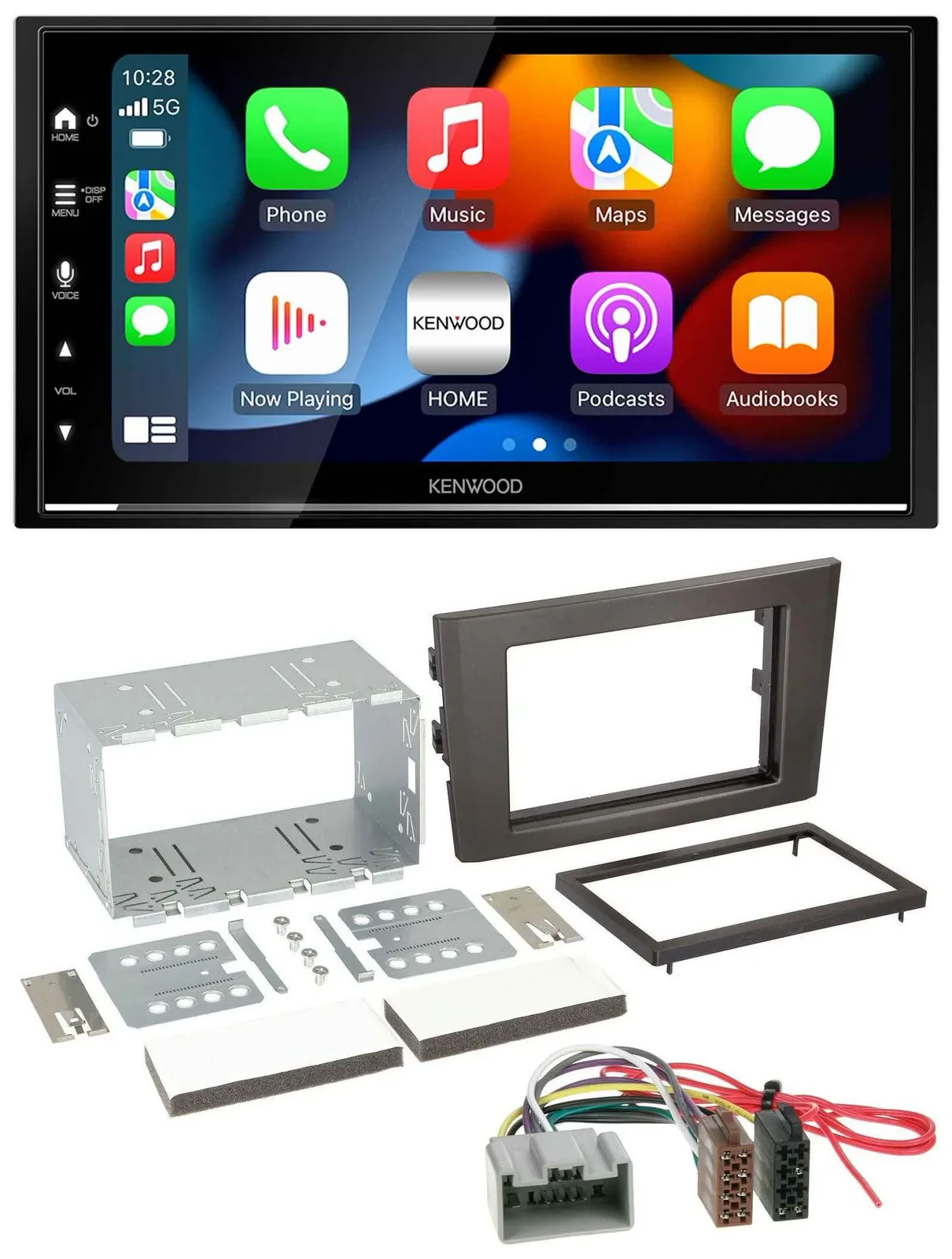 Автомагнитола Kenwood 2DIN, DAB, USB, Bluetooth для Volvo XC90 (2002–2014), 14-pin