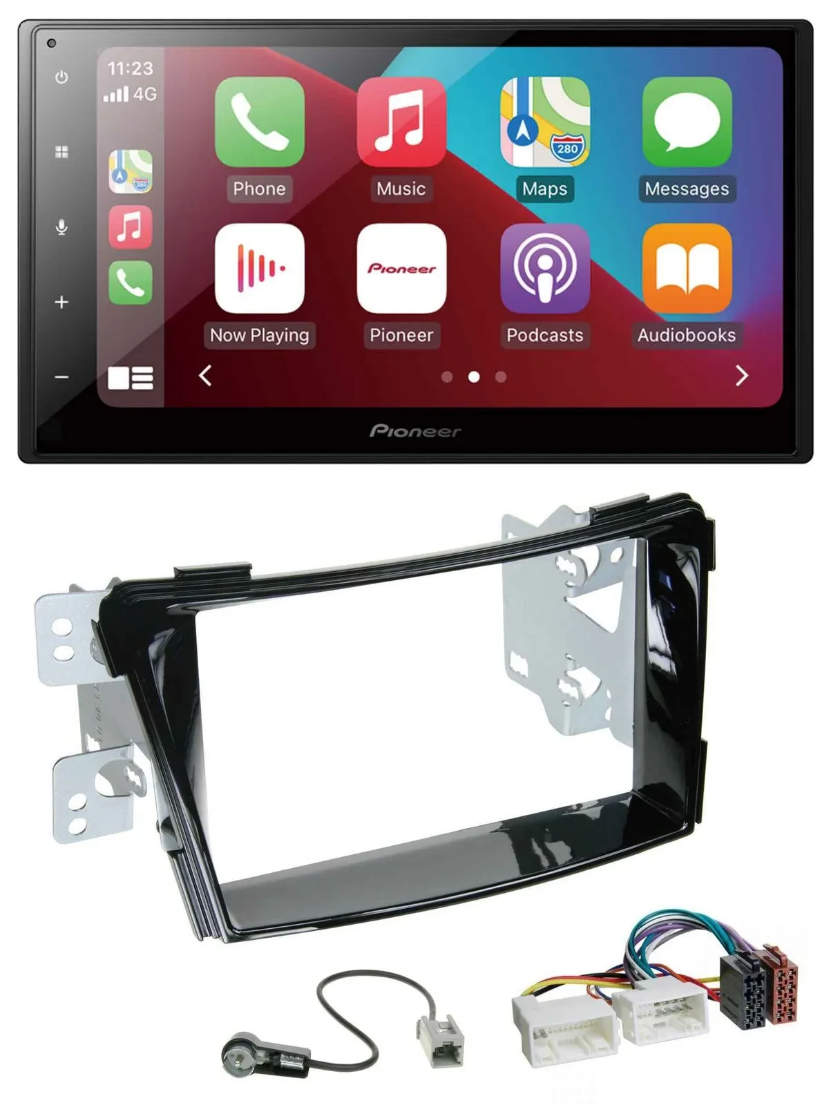 Pioneer USB MP3 DAB 2DIN Bluetooth Autoradio für Hyundai i40 VF ab 11 Klavierlac