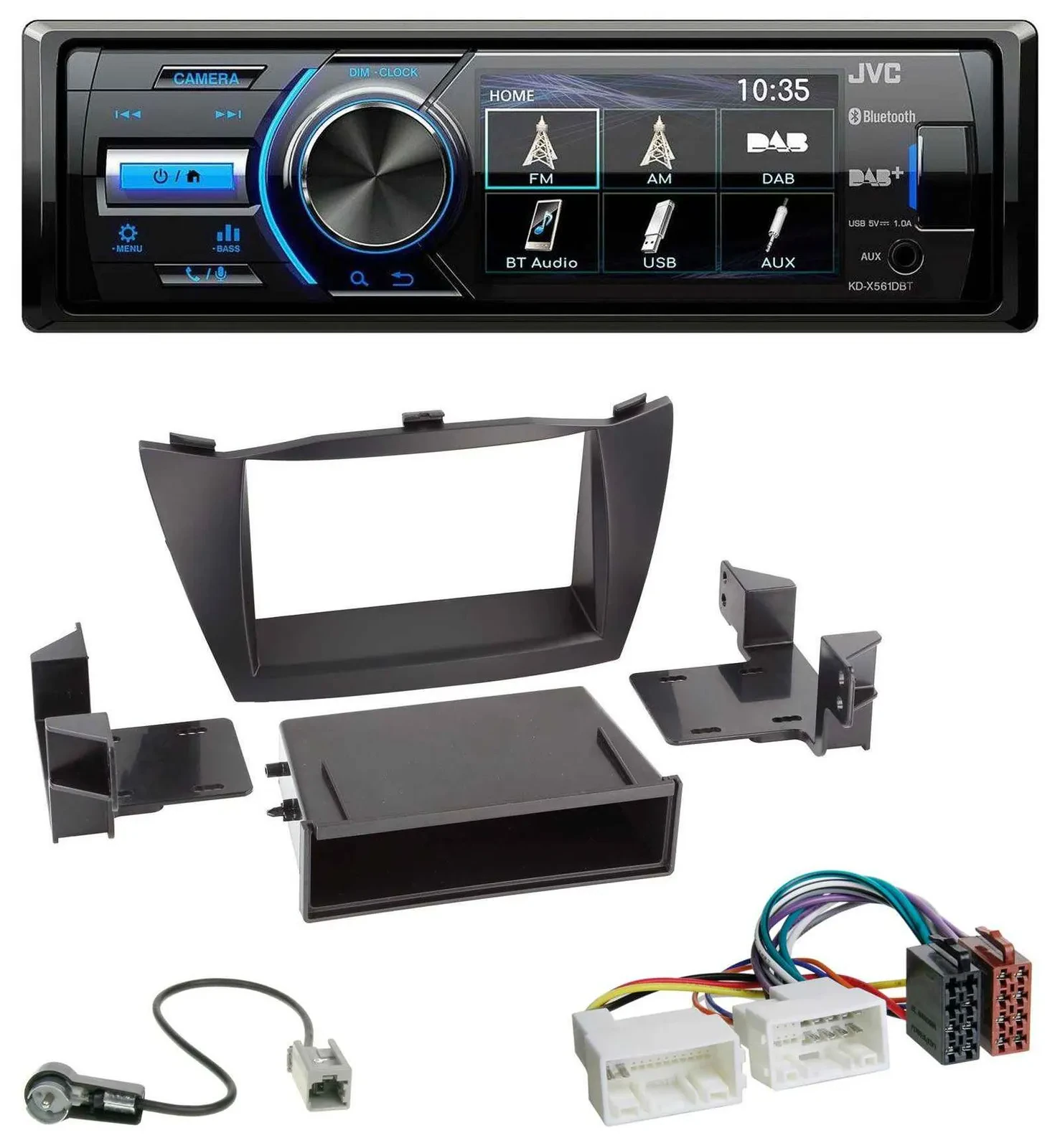 JVC Bluetooth MP3 USB DAB Autoradio für Hyundai ix35 (LM, 2010-2013)