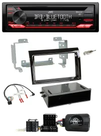 JVC CD DAB USB Bluetooth Lenkrad Autoradio für Fiat Ducato 2006-2008 piano