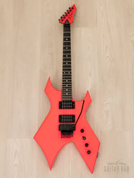 Электрогитара B.C.Rich Warlock NJ Series II HH Fluorescent Pink w/gigbag Japan 1993