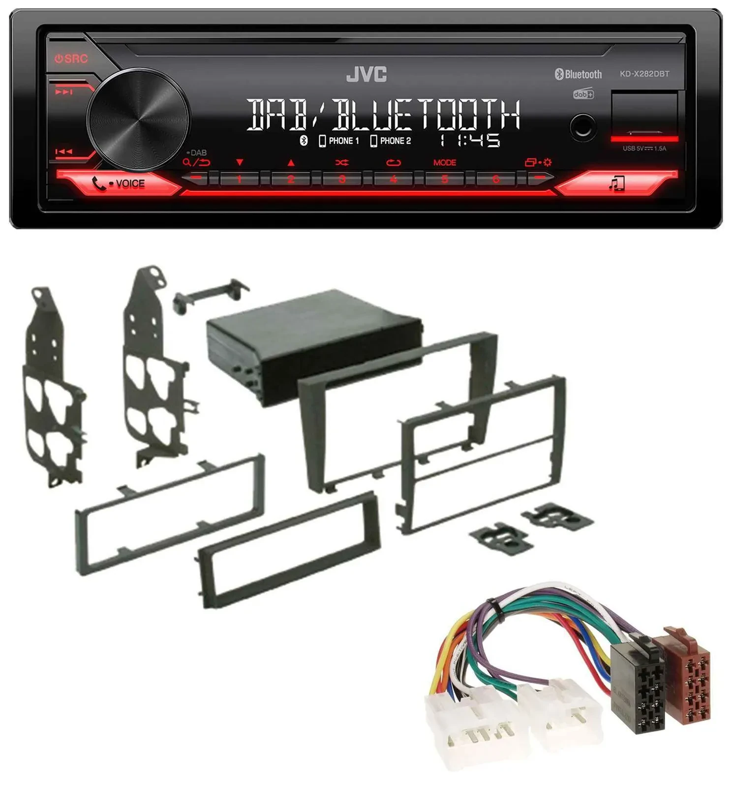 JVC Bluetooth USB DAB MP3 Autoradio für Lexus IS 300 (XE1, 2001-2005)