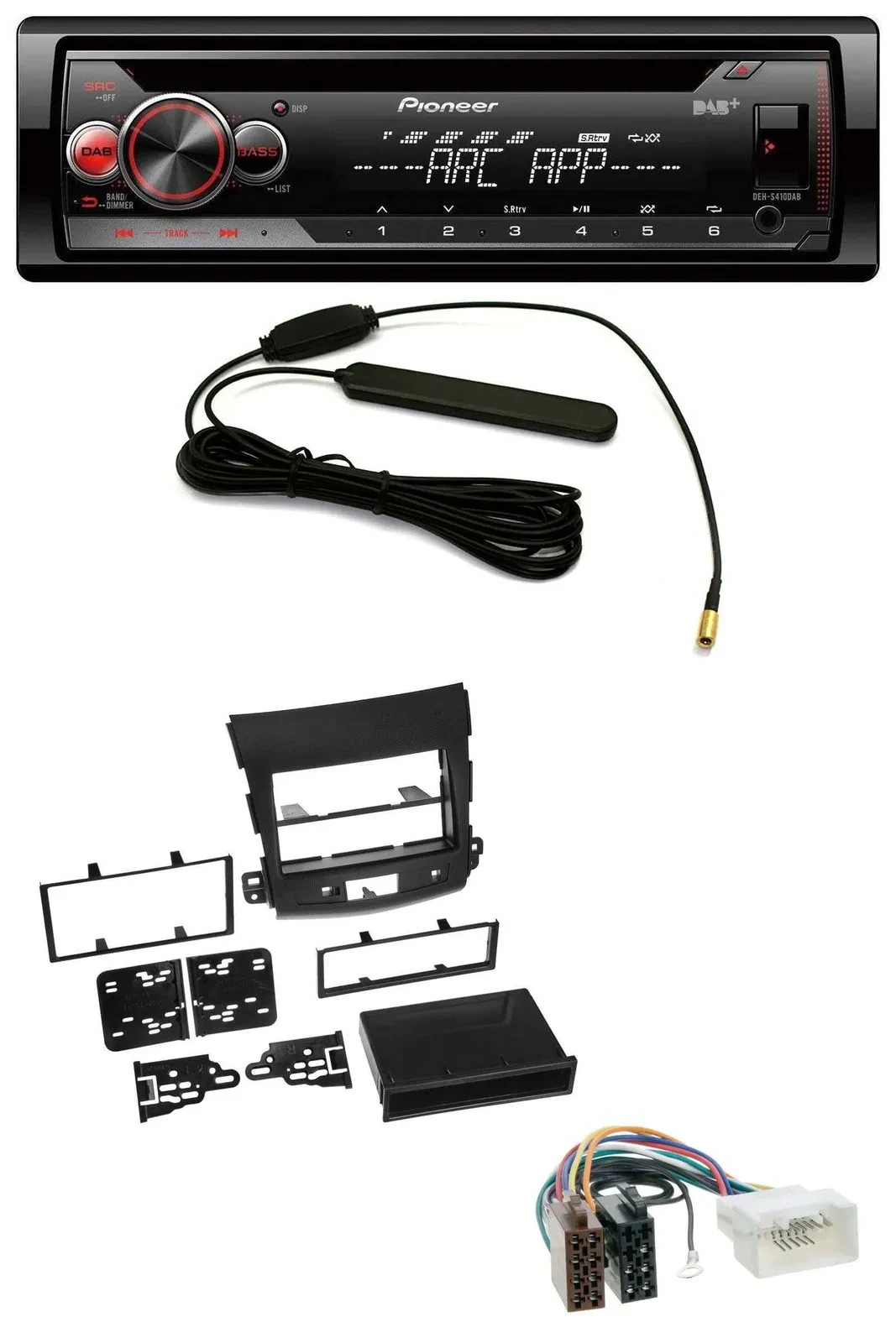 Pioneer CD USB AUX DAB MP3 Autoradio für Citroen C-Crosser Mitsubishi Outlander