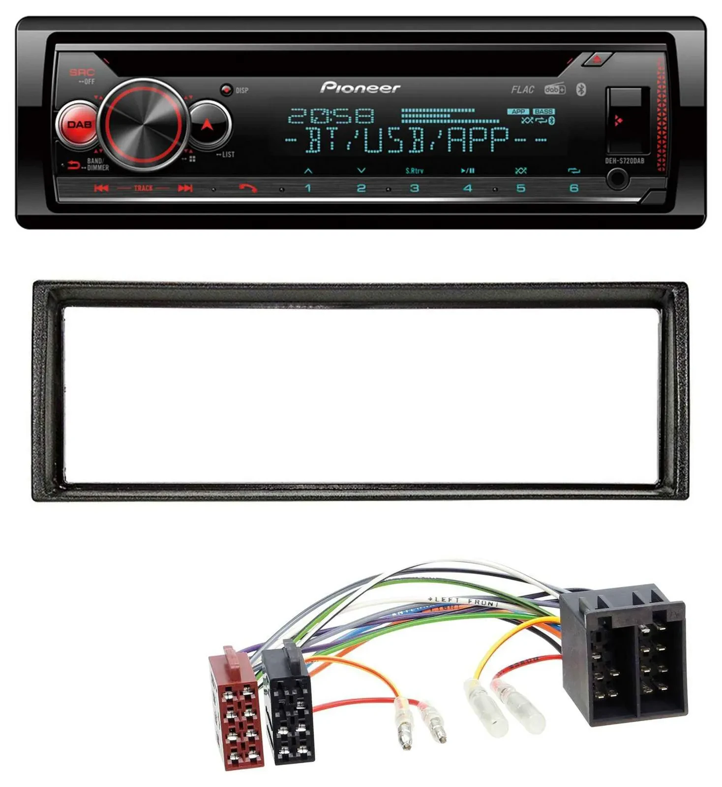 Pioneer MP3 DAB CD Bluetooth USB Autoradio für VW Golf 2 83-92 Jetta II 84-92 T4