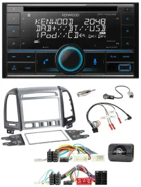 Kenwood CD 2DIN DAB USB Lenkrad Bluetooth Autoradio für Hyundai SantaFe 2010-201