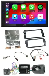 JVC Bluetooth USB Lenkrad 2DIN DAB Autoradio für Ford S-Max Mondeo Profi schwarz