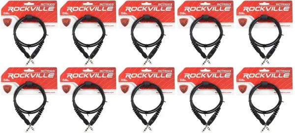 Коммутационный кабель Rockville RCTR103B Black 0.9 м (10 штук)