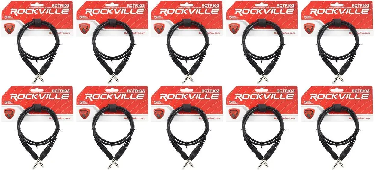 Коммутационный кабель Rockville RCTR103B Black 0.9 м (10 штук)