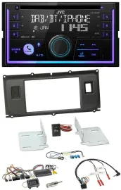 JVC Lenkrad USB 2DIN DAB Bluetooth CD Autoradio für Land Rover Evoque 2011-2013