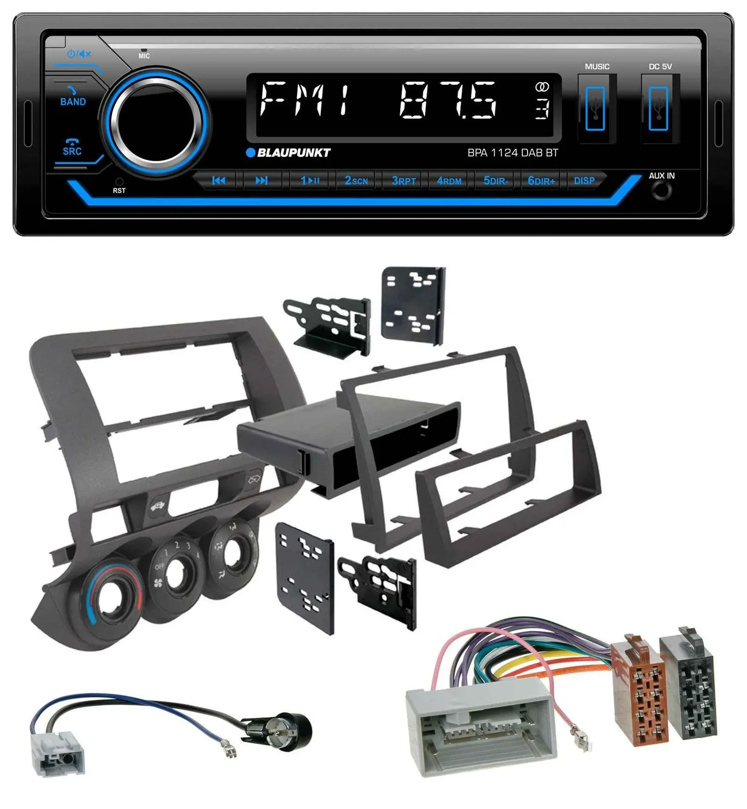 Blaupunkt Bluetooth USB DAB MP3 Autoradio für Honda Fit 06-07 nur US-Importe