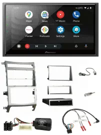 Pioneer USB 2DIN DAB Lenkrad Bluetooth Autoradio für Hyundai IX55 2009-2012 silb