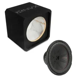 NVX NE121S Single 12" Sealed 3/4" MDF Subwoofer Enclosure w/ CompR Subwoofer