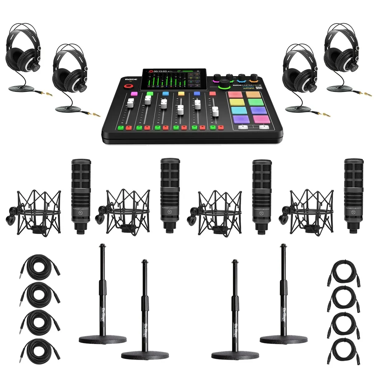Комплект для подкастов Rode RCPII4MICTP3 RODECaster Pro II Production Studio Console Bundle