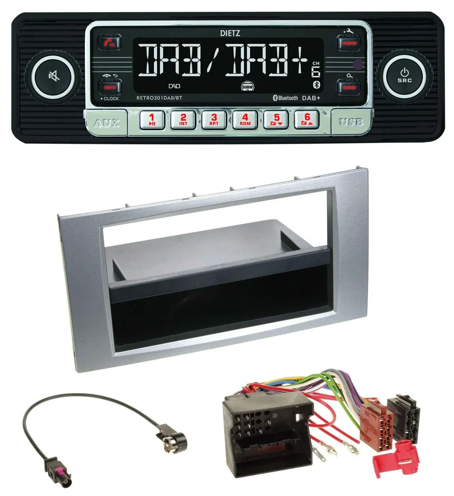 Dietz USB DAB MP3 Bluetooth Autoradio für Ford Galaxy Focus C-Max S-Max 03-07 si