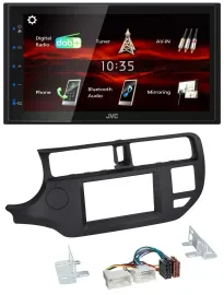 JVC USB Bluetooth MP3 DAB 2DIN Autoradio für Kia Rio 11-14 UB schwarz