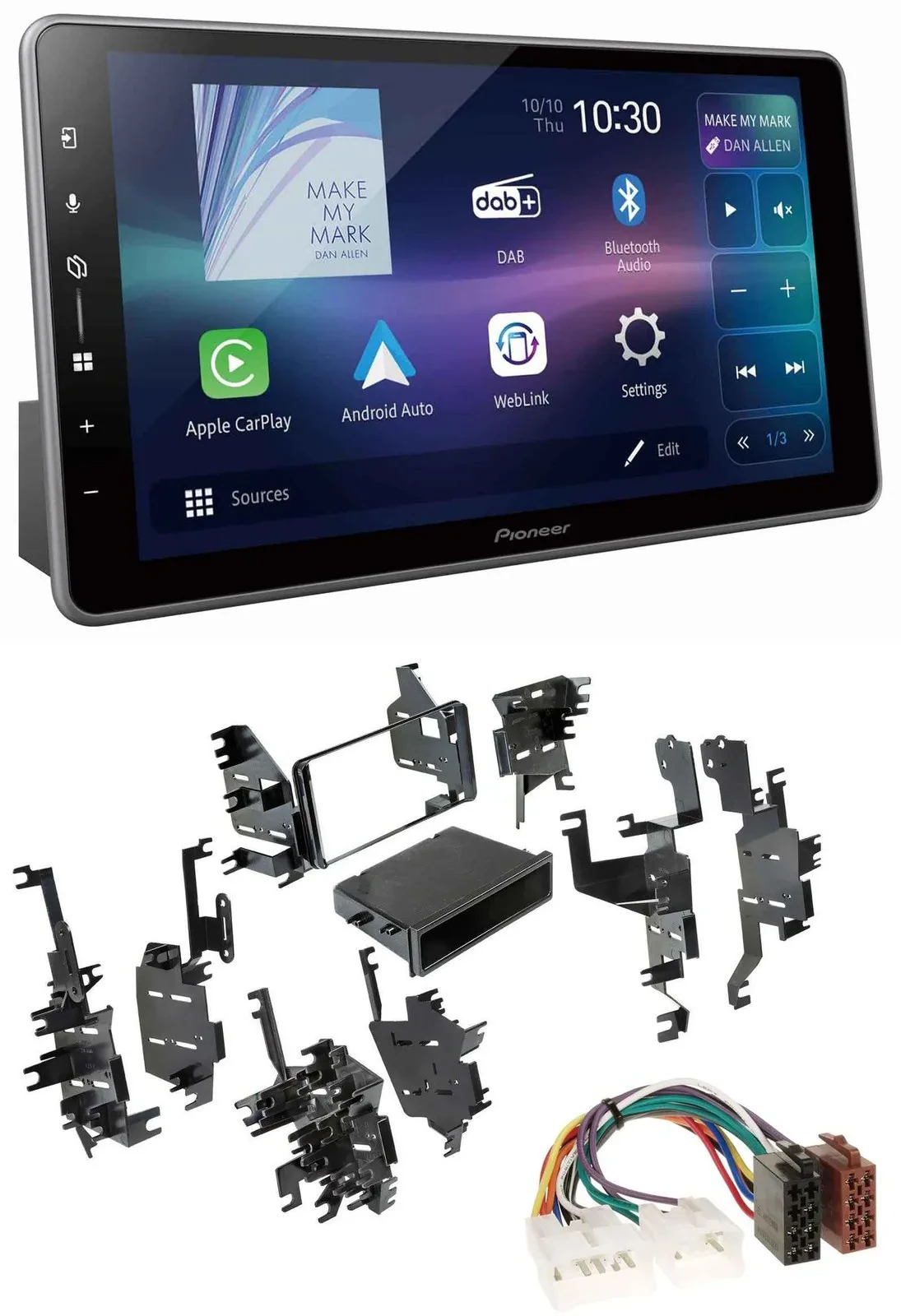 Автомагнитола Pioneer Bluetooth, USB, DAB, MP3 для Toyota RAV4/Celica/MR2 Spyder