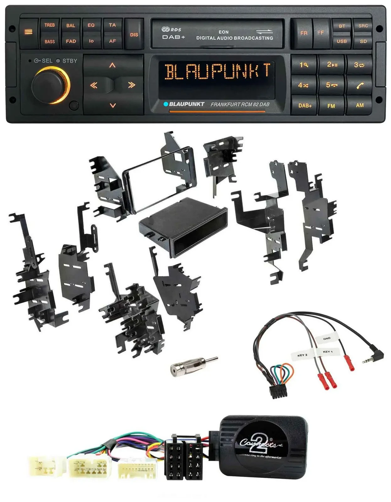 Blaupunkt USB DAB SD Lenkrad Bluetooth Autoradio für Toyota FJ (ab 2007)