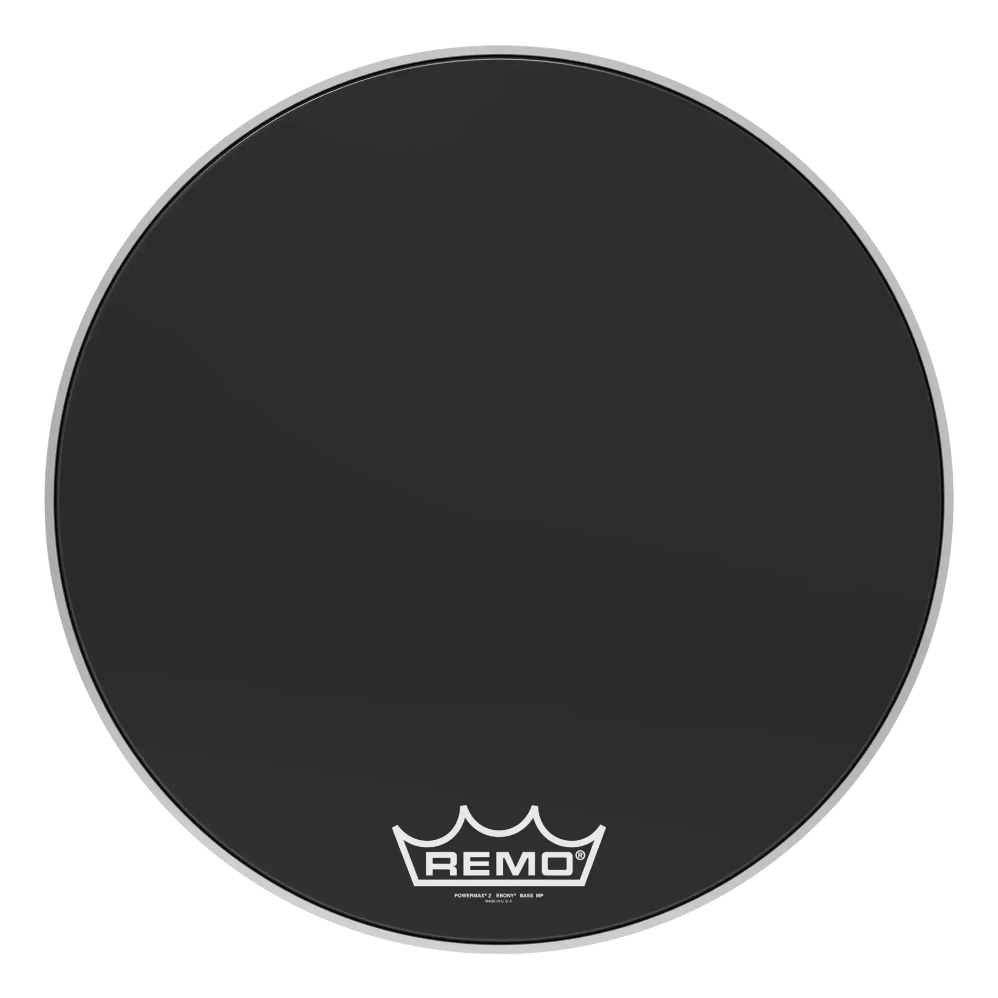 Пластик для барабана Remo 24" Powermax 2 Ebony Crimplock