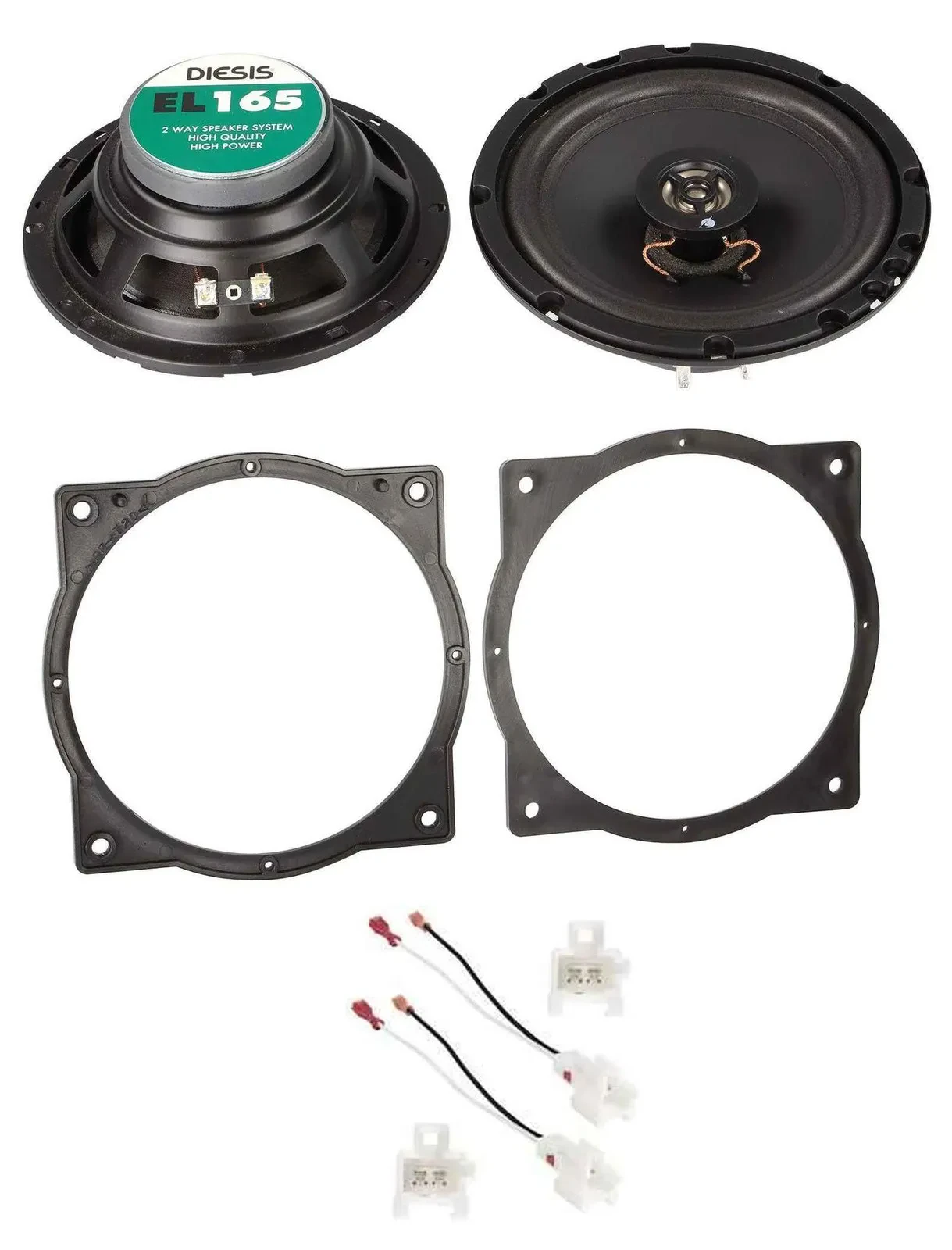 ACV 16,5cm 100Watt 2-Wege Lautsprecher für Kia Carens ab 2013 Fronttür Auto Boxe