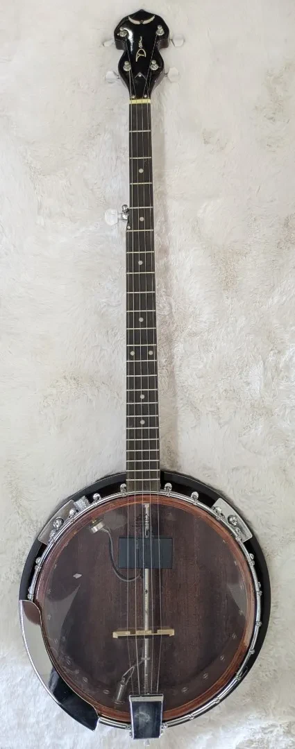 Dean Backwoods Model BW2E 5 string Electric Banjo with Mahogany Resonator