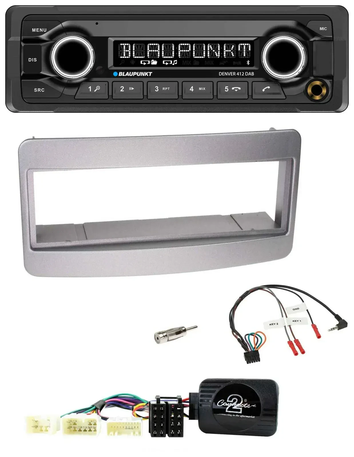 Blaupunkt Bluetooth DAB Lenkrad USB Autoradio für Toyota RAV 4 2001-2006 dunkels