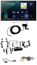 Pioneer 2DIN DAB USB MP3 Bluetooth Autoradio für Nissan Micra 13-17 schwarz glän