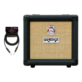 Orange Amplifiers PPC108 20W 1 x 8 Inch Black Speaker Guitar Cabinet Bundle