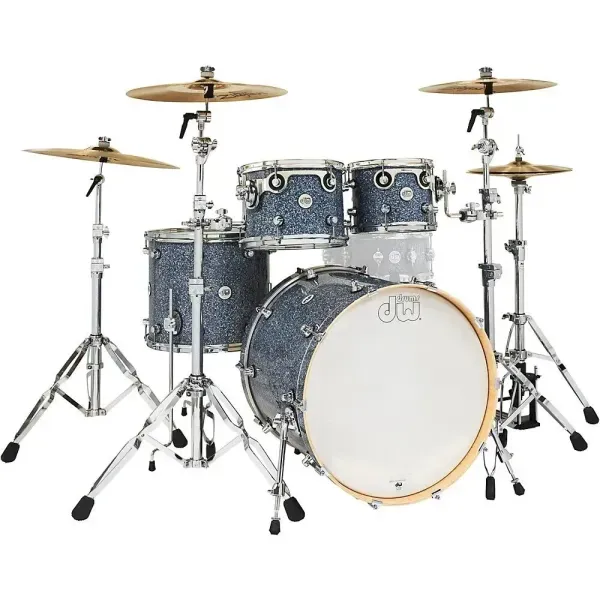 DW Design Series 4-Piece Maple Shell Pack Blue Granite Finish Ply