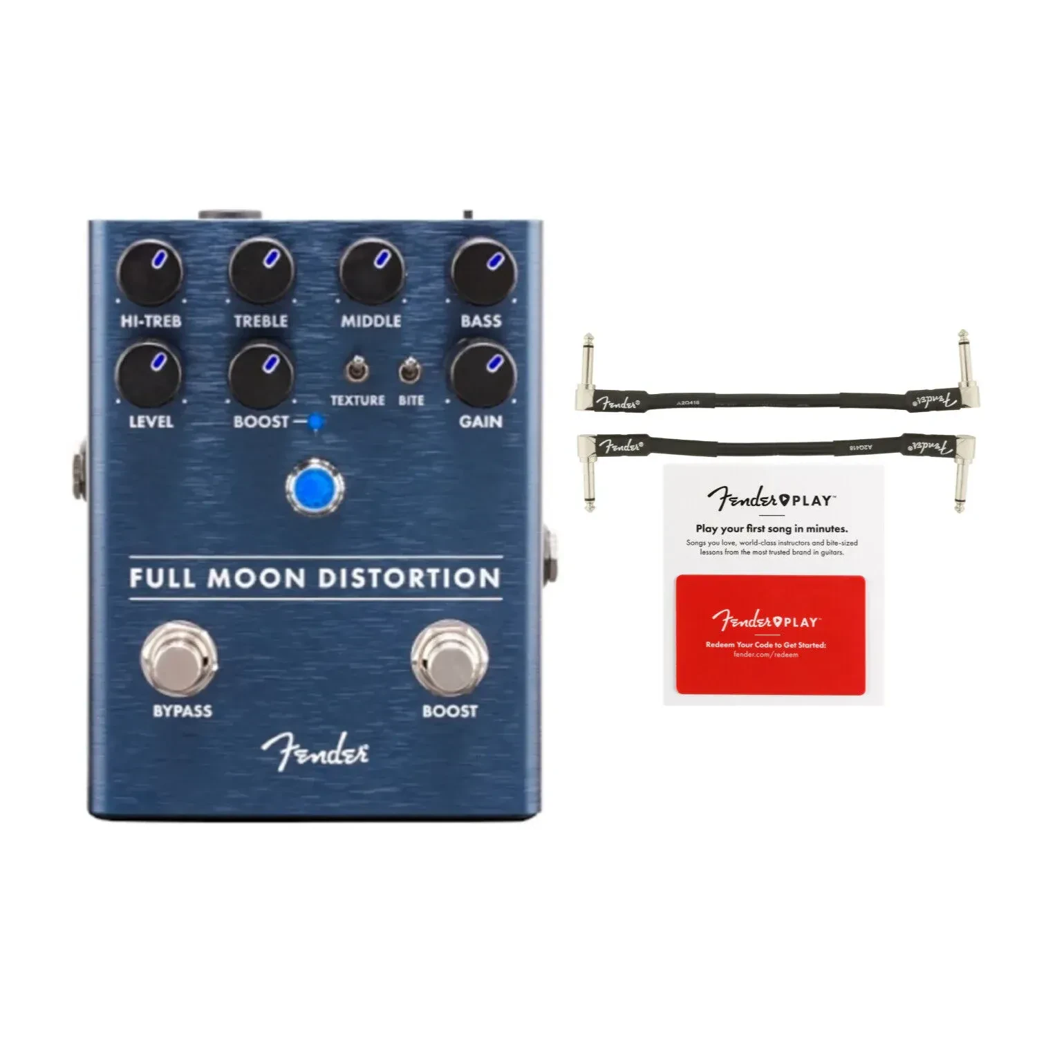 Педаль эффектов для электрогитары Fender Full Moon Distortion с аксессуарами