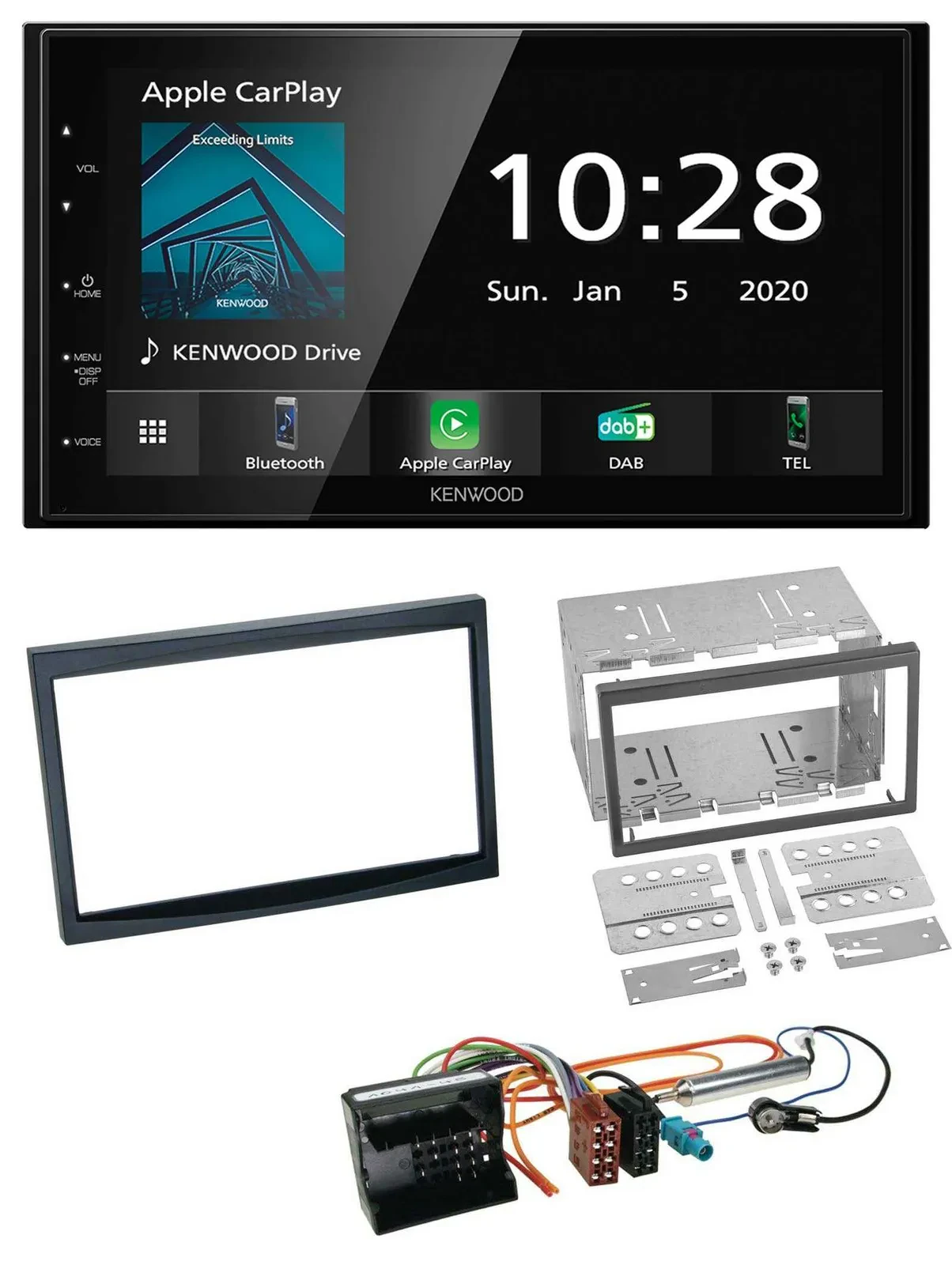 Kenwood Bluetooth MP3 DAB USB 2DIN Autoradio für Peugeot 207 307 Expert Partner