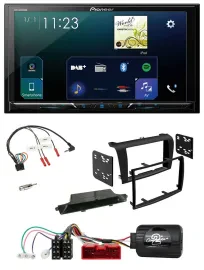 Pioneer Lenkrad Bluetooth USB 2DIN DAB Autoradio für Mazda 3 2003-2009 schwarz