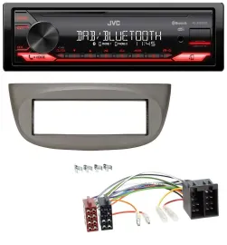 JVC Bluetooth USB DAB MP3 Autoradio für Renault Twingo 07-12 beige-grau