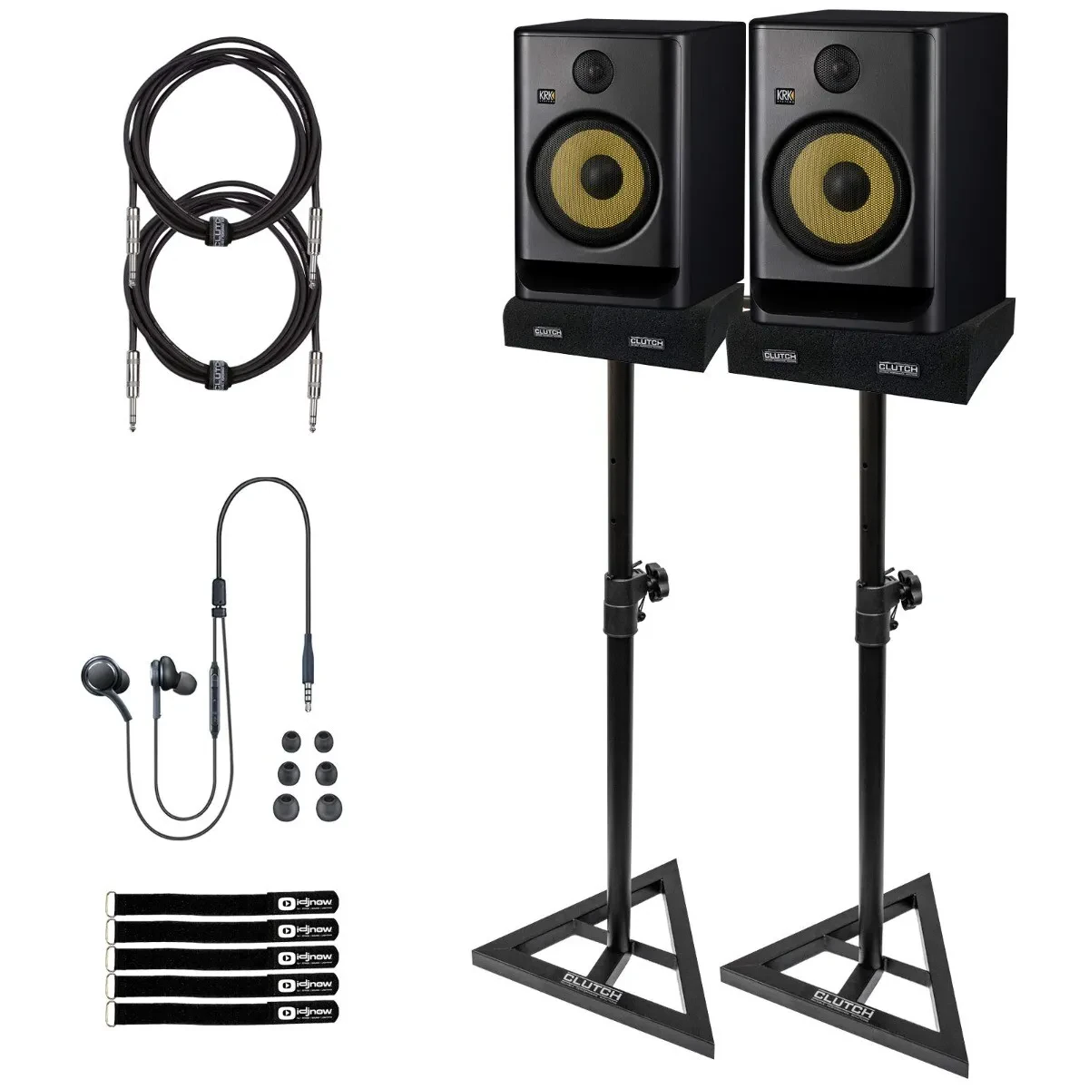 KRK Rokit RP8 G5 8" Studio Monitors 2-Pack with Stands & Cables