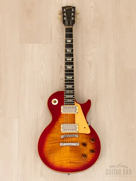 Электрогитара Gibson Pre-Historic 1959 Les Paul Standard R9 Flame Top HH Cherry Sunburst w/case USA 1983