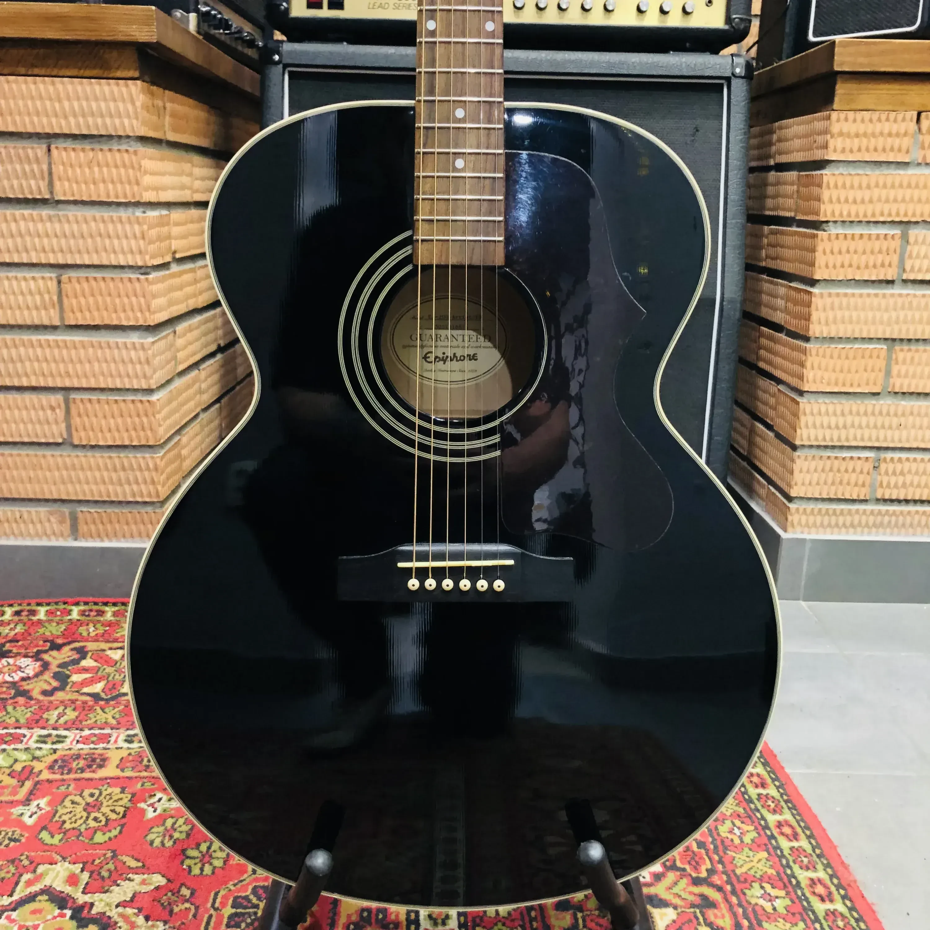 Акустические гитары Epiphone EJ200 Artist EB Jumbo Black Indonesia 2015s