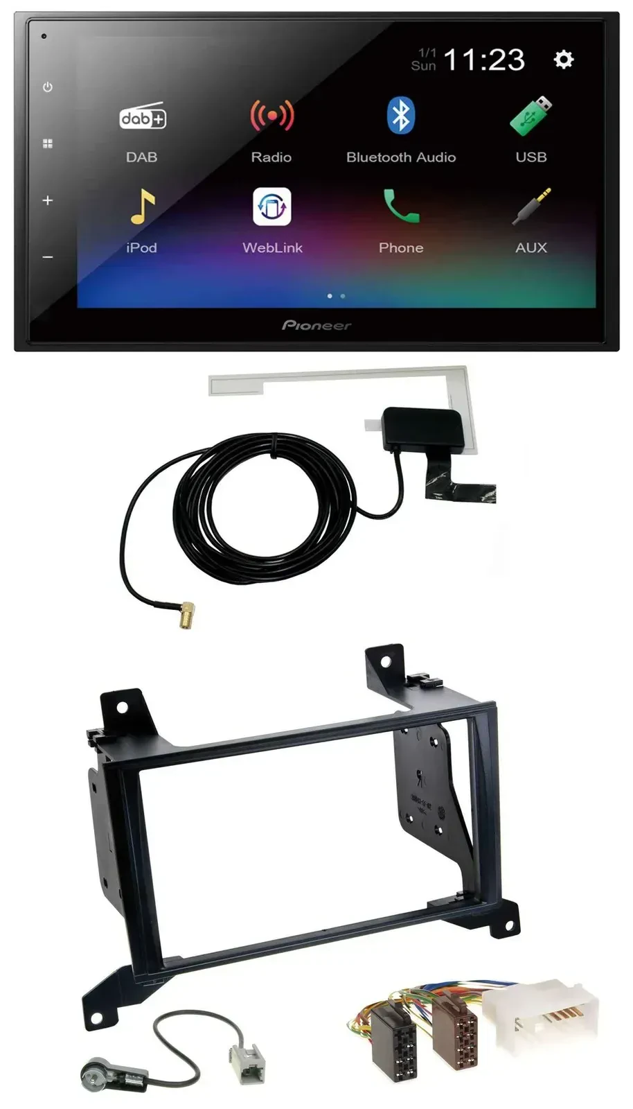 Автомагнитола для Hyundai Santa Fe CM Pioneer 2DIN, DAB, Bluetooth, USB (2009–2012)