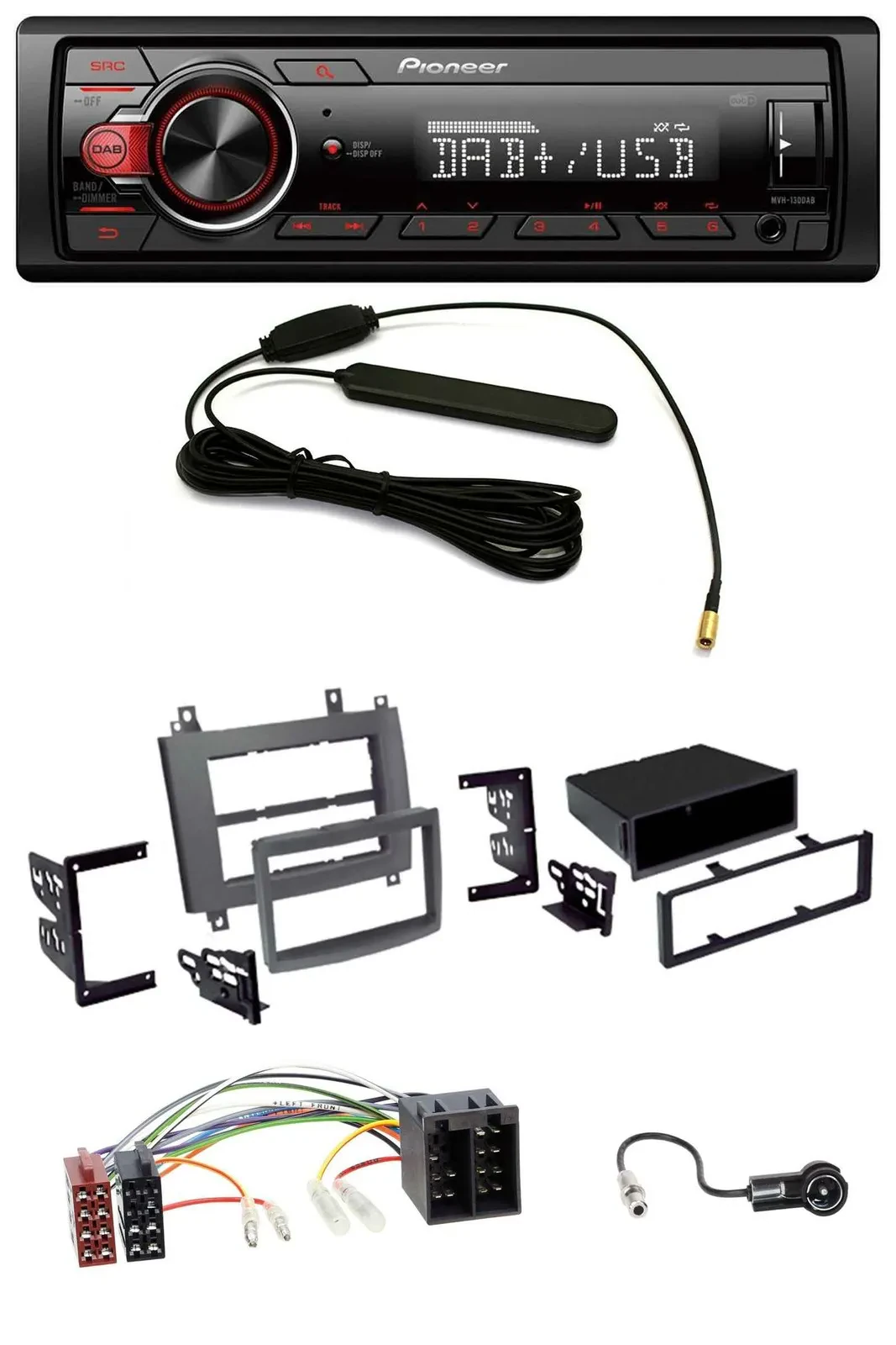Pioneer MP3 DAB 1DIN AUX USB Autoradio für Cadillac CTS 2003-2006 SRX 2004-2005