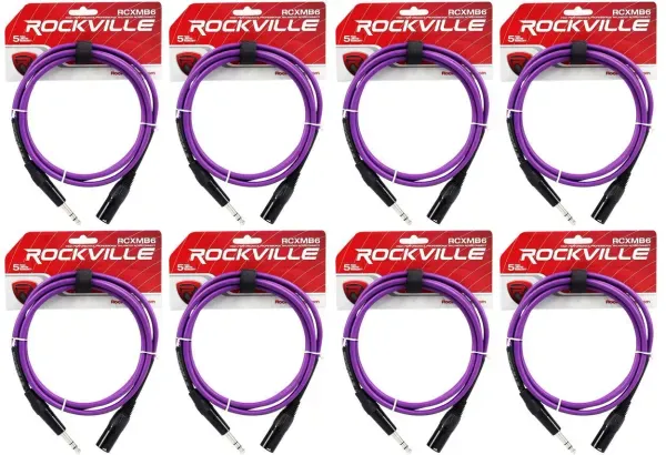 Коммутационный кабель Rockville RCXMB6-P Purple 1.8 м (8 штук)