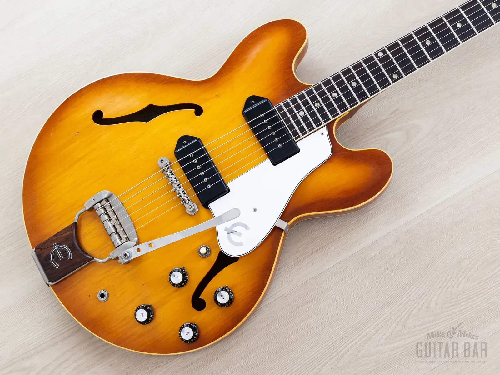 1961 Epiphone Casino Vintage Hollowbody Guitar Royal Tan w/ Case, First Year