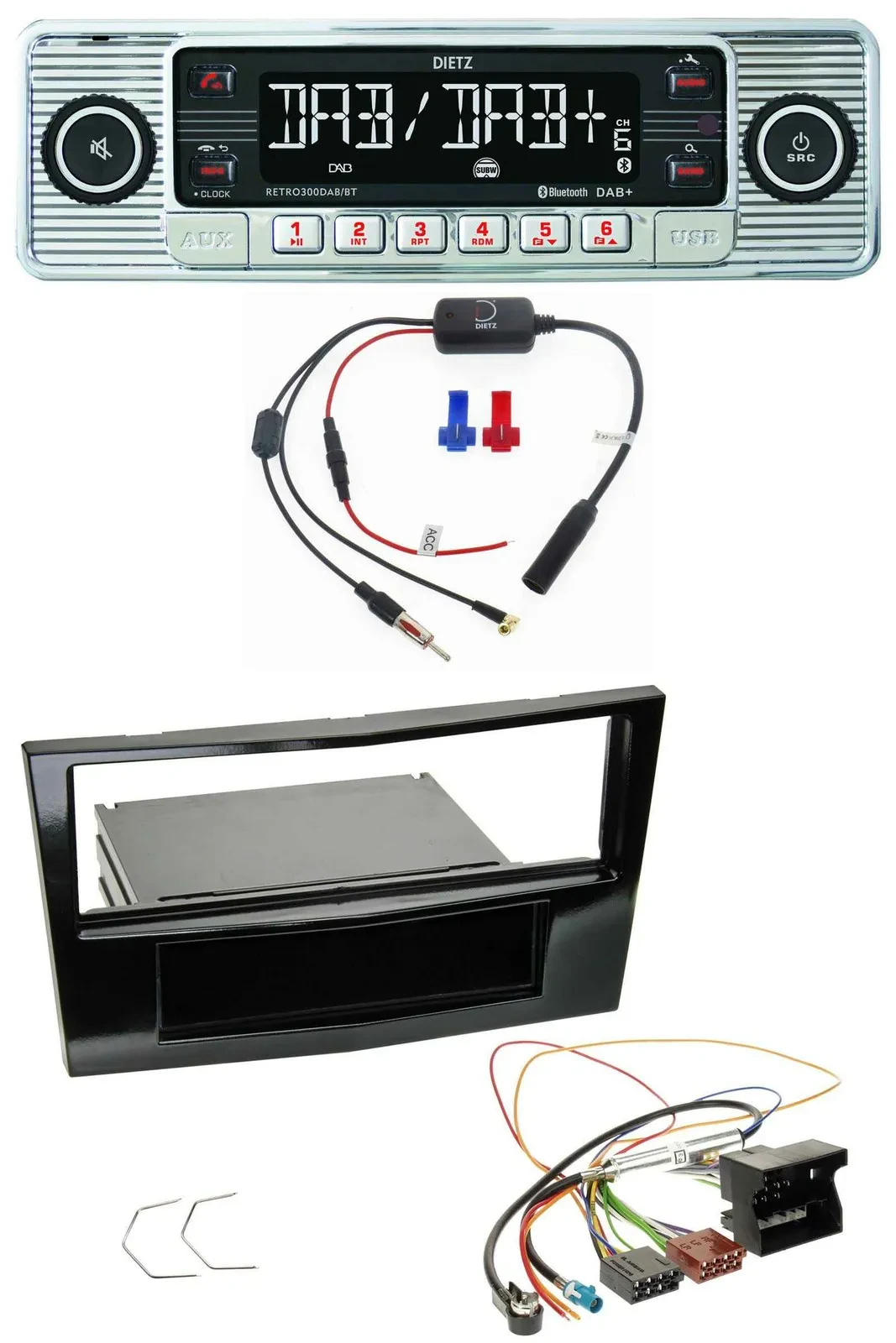 Dietz DAB USB MP3 Bluetooth Autoradio für Opel Astra H Corsa D Zafira B ab 2005