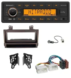 Continental 1DIN DAB MP3 AUX USB Autoradio für Hyundai Sonata ab 09 dunkelbraun