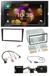 JVC DAB Lenkrad 2DIN Bluetooth USB Autoradio für Opel Corsa C Tigra Vectra C cha