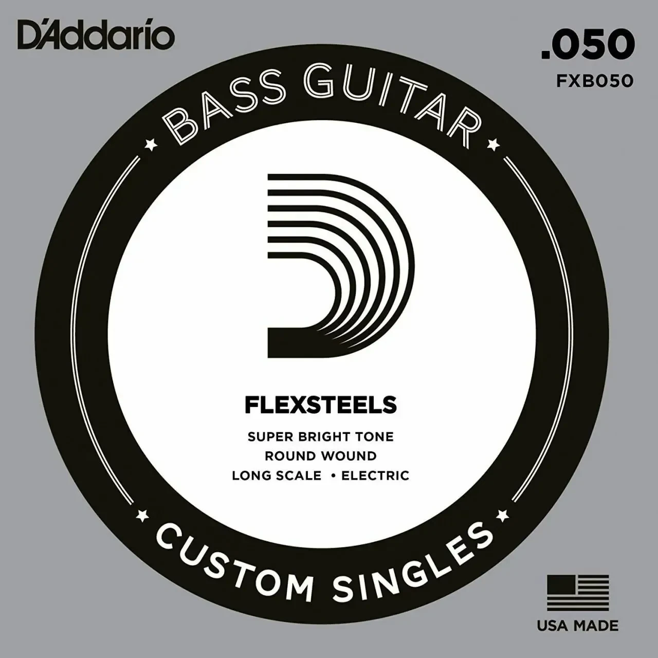 Струна одиночная D'Addario FXB050 Flex Steels 050