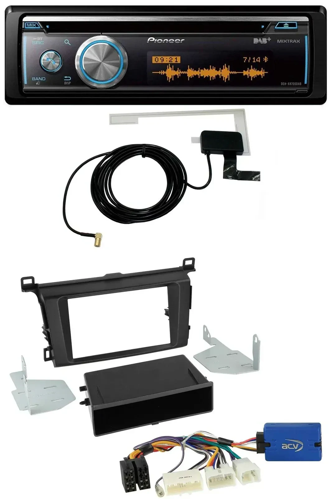 Автомагнитола Pioneer Bluetooth DAB MP3 USB CD для Toyota RAV4 (с 2013)