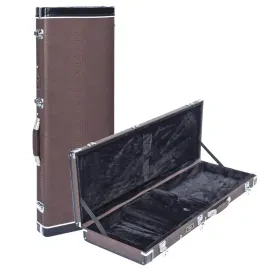 EG-8 Elektr. Gitarre Braun m. wetterfestem Koffer & abschließbarer
